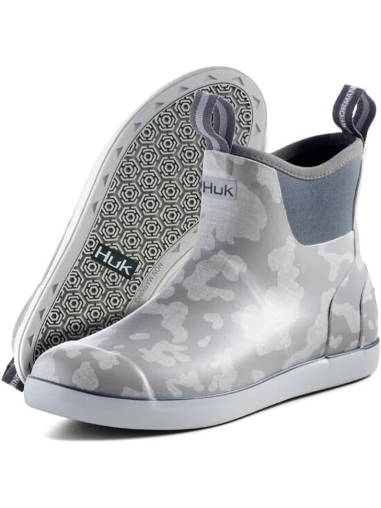 ?Men\'s Overcast Grey High Top Comfortable Wide Toe Fishing Deck Boots main image 4